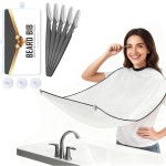 5-Piece Eyebrow Razor with White Bib Kit for Men & Women - Christmas Day Gift Professional Precision Brow Shaper