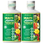 Life\'s Fortune Liquid Multivitamin for Adults Men & Women, Teens - High Absorption Daily Vitamins - Trace Minerals, Amino Acids, Biotin, L-Arginine, - Tropical Flavor, Sugar Free, 32 oz (Pack of 2)