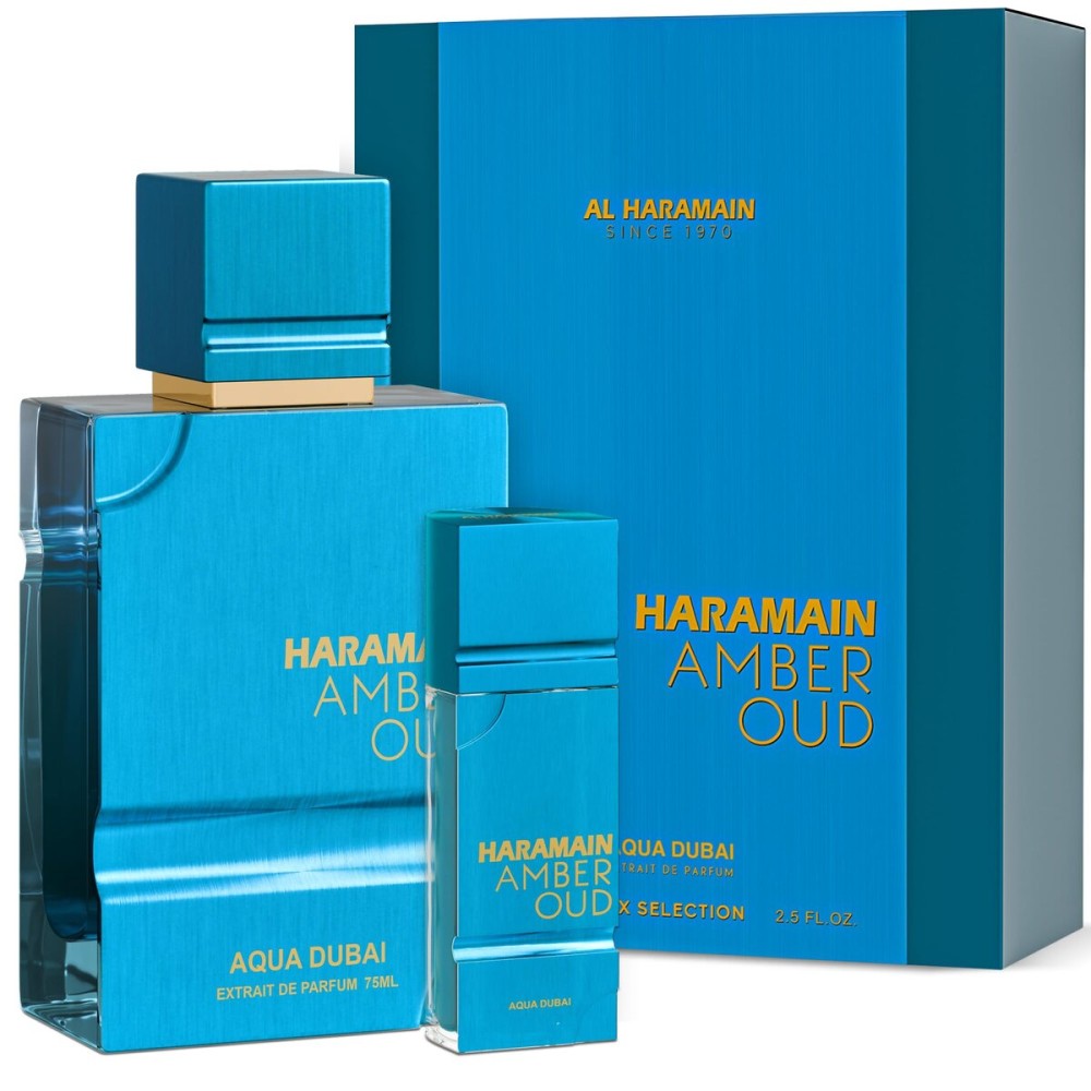 Al Haramain Amber Oud Eau de Parfum - Aqua Dubai - Oud Cologne with Atomizer - Men\'s Perfume for Men: Bergamot, Green Notes, Mandarin, Melon, Pineapple, Amber, Vanilla, Musk, Mens Fragrances (2.5 oz)
