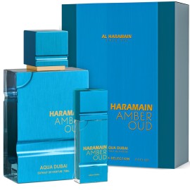 Al Haramain Amber Oud Eau de Parfum - Aqua Dubai - Oud Cologne with Atomizer - Men\'s Perfume for Men: Bergamot, Green Notes, Mandarin, Melon, Pineapple, Amber, Vanilla, Musk, Mens Fragrances (2.5 oz)