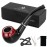 Hysagtek Tobacco Pipe Set - Short Handle Curved Smoking Pipe with Foldable Pipe Stand Holder, Perfect Beginner Pipes Kit with Gift Box Travel Tobacco Pouch and Accessories