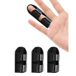 TAROYQASUL Middle Finger Splint 3 Pack Black, Medium Size Finger Brace Stabilizer for Broken Fingers for Arthritis Trigger Fingers to Straighten Index Pointer Pinky Ring
