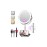 Auxmir 9 Large Lighted Makeup Mirror with Magnification, 1X/30X Double Sided Magnifying Mirror with Adjustable Height, Rechargeable Vanity Mirror with 3 Color Dimmable Lights, 360 Rotation
