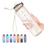 Hyeta 32 oz Water Bottles with Times to Drink and Straw, Motivational Water Bottle with Time Marker, Leakproof, Drinking Sports Water Bottle for Fitness, Gym and Outdoor