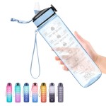 Hyeta 32 oz Water Bottles with Times to Drink and Straw, Motivational Water Bottle with Time Marker, Leakproof, Drinking Sports Water Bottle for Fitness, Gym and Outdoor