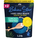 Tress Wellness Wax Beads - Safe for Skin - Dermatologically Tested - At-Home Kit for Bikini, Brazilian & Full Body - Bikini Star 2 x 1.2lb, 2 pack