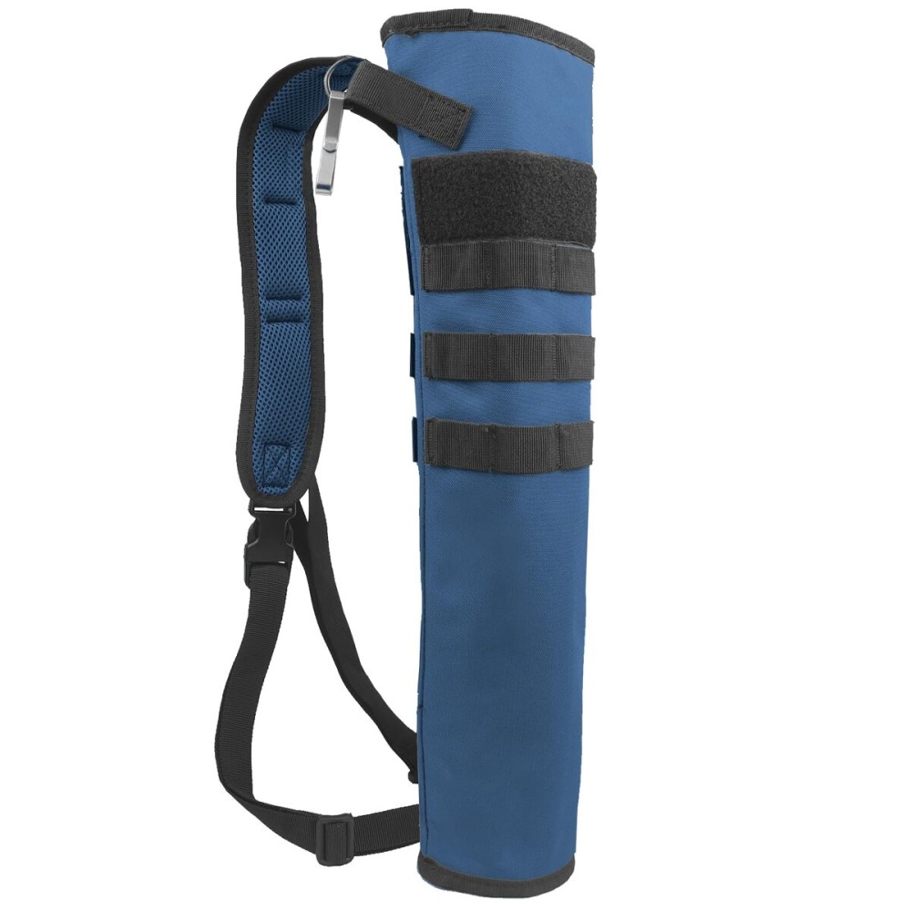 KRATARC Archery Lightweight Back Arrow Quiver Dual Use Foldable Compact Hip Arrows Bag with Molle System Hanged for Target Shooting (Blue, Hold 18~24 arrows