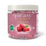 Three Lollies Queasy Drops - Sugar Free Raspberry Flavor - Relief from Chemotherapy Nausea & Travel Sickness - Alleviates a Dry Mouth - Non-Drowsy - Natural Ingredients - 100 Ct