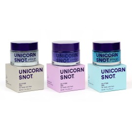 UNICORN SNOT Holographic Face Glitter & Body Glitter Gel | Holiday Glitter Makeup: Stocking Stuffers & Christmas Gift | Hair Glitter, Vegan & Cruelty-Free, 1.7 oz 3-Pack (Disco/UV/Sky)