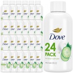 Dove Travel Body Wash, Refresh 24-Pack, Cucumber & Green Tea, Moisturizing for Lotion-Soft Skin, 3 Oz Ea