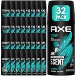 AXE Men Travel Deodorant, Aluminum-Free, Bodyspray, Apollo 32-Pack - 48H Anti-Sweat Protection, TSA-Approved Body Spray, 1 Oz Ea