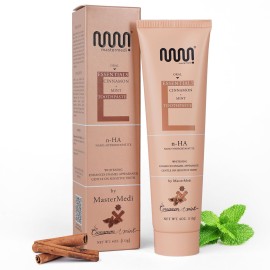 MasterMedi Nano Hydroxyapatite Whitening Toothpaste with Xylitol, Mint & Cinnamon - Fluoride & SLS Free, Remineralizing Formula for Sensitive Teeth, Enamel Repair, 4 oz (Pack of 1)