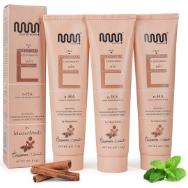 MasterMedi Nano Hydroxyapatite Whitening Toothpaste with Xylitol, Mint & Cinnamon - Fluoride & SLS Free, Remineralizing Formula for Sensitive Teeth, Enamel Repair, 4 oz (Pack of 3)