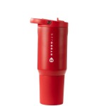 HydroJug Sport - Stainless Steel Tumbler with Straw, Vacuum Insulated, 20oz Leakproof Water Bottle, Ergonomic Design, Reusable, Dishwasher Safe, Rubber Base, Durable for Gym or Outdoors, Alumni Red