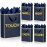 SHIPKEY 5 Senses Gift Bags, Navy Thank-you Bag with Gold Frame&Tissue Paper, 8\'\'x4\'\'x11\'\' Party Favor Bags, Good Touching Bag (20x10x28cm)