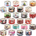 Howemon 24 Pack Christmas Scented Candles Set for Home, Relaxing Stress Relief, Aromatherapy - Natural Soy Wax and Fragrance - Gifts for Women, Mom, Best Friend, Wife, Birthday