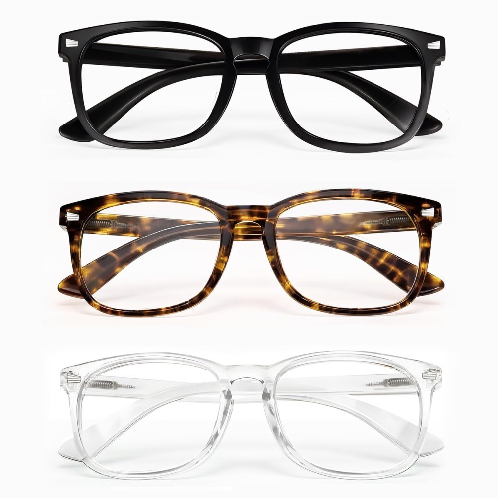 CHEERS DEVICES Reading Glasses for Men, Eyeglasses, Blue Light Readers for Men Women, Computer Eye Glasses, Cheaters - 3 Pair (1.5)