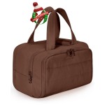 BAGSMART Travel Toiletry Bag, Puffy Toiletry Bag for Women, Wide-open toiletry bags for traveling, Large Travel Cosmetic Makeup Bag Organizer for Accessories,Toiletrie (Coffee Brown)