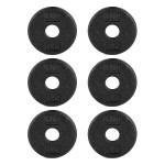 CAP Barbell Cast Iron Standard 1-Inch Weight Plate Set - Barbell Weights for Home Gym, Strength Training, and Weightlifting, 1.25 lb Set of 6, Black