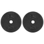 CAP Barbell Cast Iron Standard 1-Inch Weight Plate Set - Barbell Weights for Home Gym, Strength Training, and Weightlifting, 7.5 lb Set of 2, Black