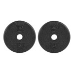 CAP Barbell Cast Iron Standard 1-Inch Weight Plate Set - Barbell Weights for Home Gym, Strength Training, and Weightlifting, 5 lb Set of 2, Black