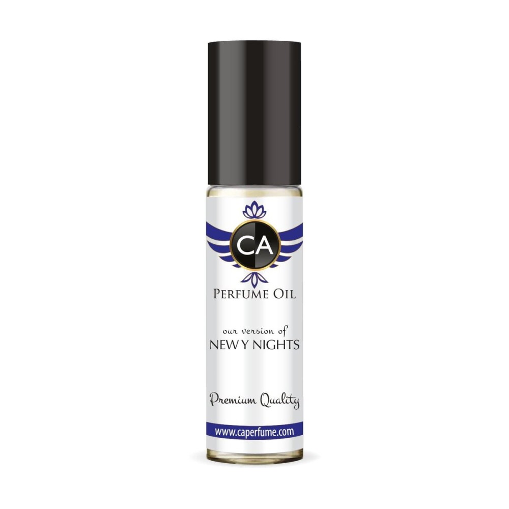 CA Perfume Impression of New Y Nights Unisex Fragrance Oil Amber Vanilla Scent Long Lasting Perfumes for Women & Men Travel Size TSA Ready Mini Parfum Body Oil Roll-on 0.33 Fl Oz 10ml
