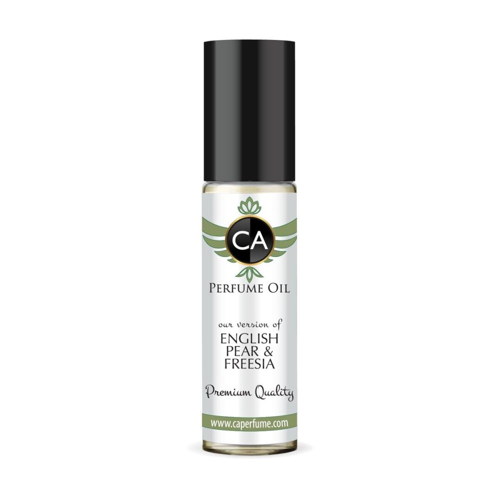 CA Perfume Impression of English Pear & Freesia Unisex Eau De Parfum Chypre Fruity Scent Long Lasting Unisex Fragrance Travel Size TSA Ready for Day and Night Wear 0.33 Fl Oz 10ml