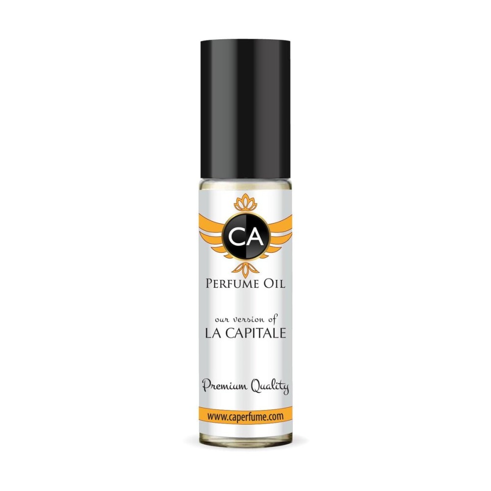 CA Perfume Impression of La Capitale Unisex Fragrance Oil Amber Vanilla Scent Long Lasting Perfumes for Women & Men Travel Size TSA Ready Mini Parfum Body Oil Roll-on 0.33 Fl Oz 10ml