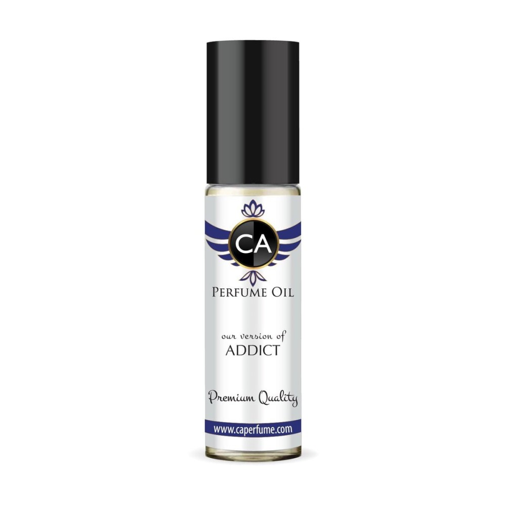 CA Perfume Impression of Addict for Women Eau De Parfum Amber Floral Scent Long Lasting Perfumes for Women Travel Size TSA Ready for Day and Night Wear 0.33 Fl Oz 10ml