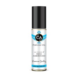 CA Perfume Originals Fresh Amberwood Unisex Fragrance Oil Amber Woody Scent Long Lasting Perfumes for Women & Men Travel Size TSA Ready Mini Parfum Body Oil Roll-on 0.33 Fl Oz 10ml