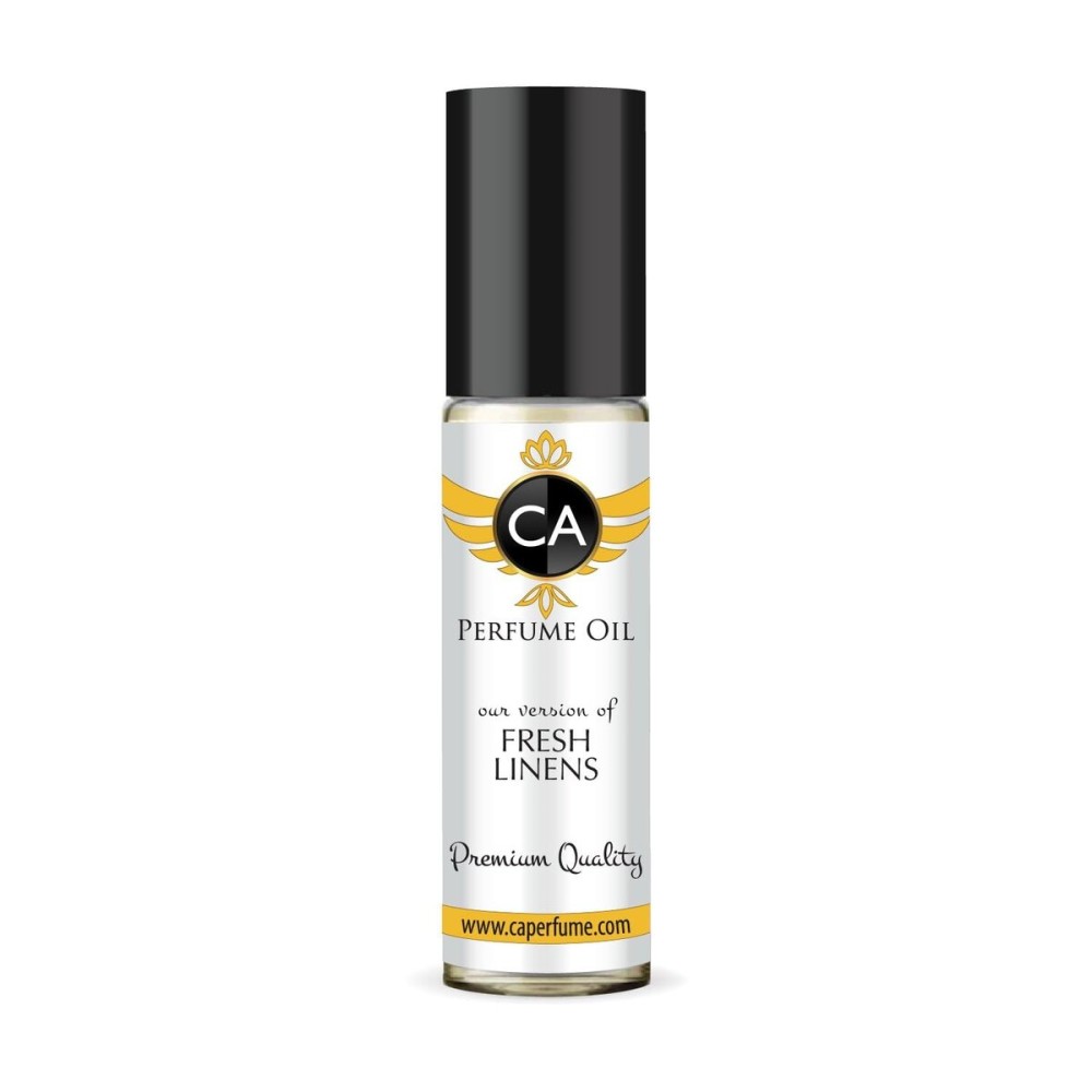 CA Perfume Impression of Fresh Linens Unisex Fragrance Oil Floral Scent Long Lasting Perfumes for Women & Men Travel Size TSA Ready Mini Parfum Body Oil Roll-on 0.33 Fl Oz 10ml