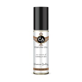 CA Perfume Impression of Vanilla Sex Unisex Fragrance Oil Amber Vanilla Scent Long Lasting Perfumes for Women & Men Travel Size TSA Ready Mini Parfum Body Oil Roll-on 0.33 Fl Oz 10ml