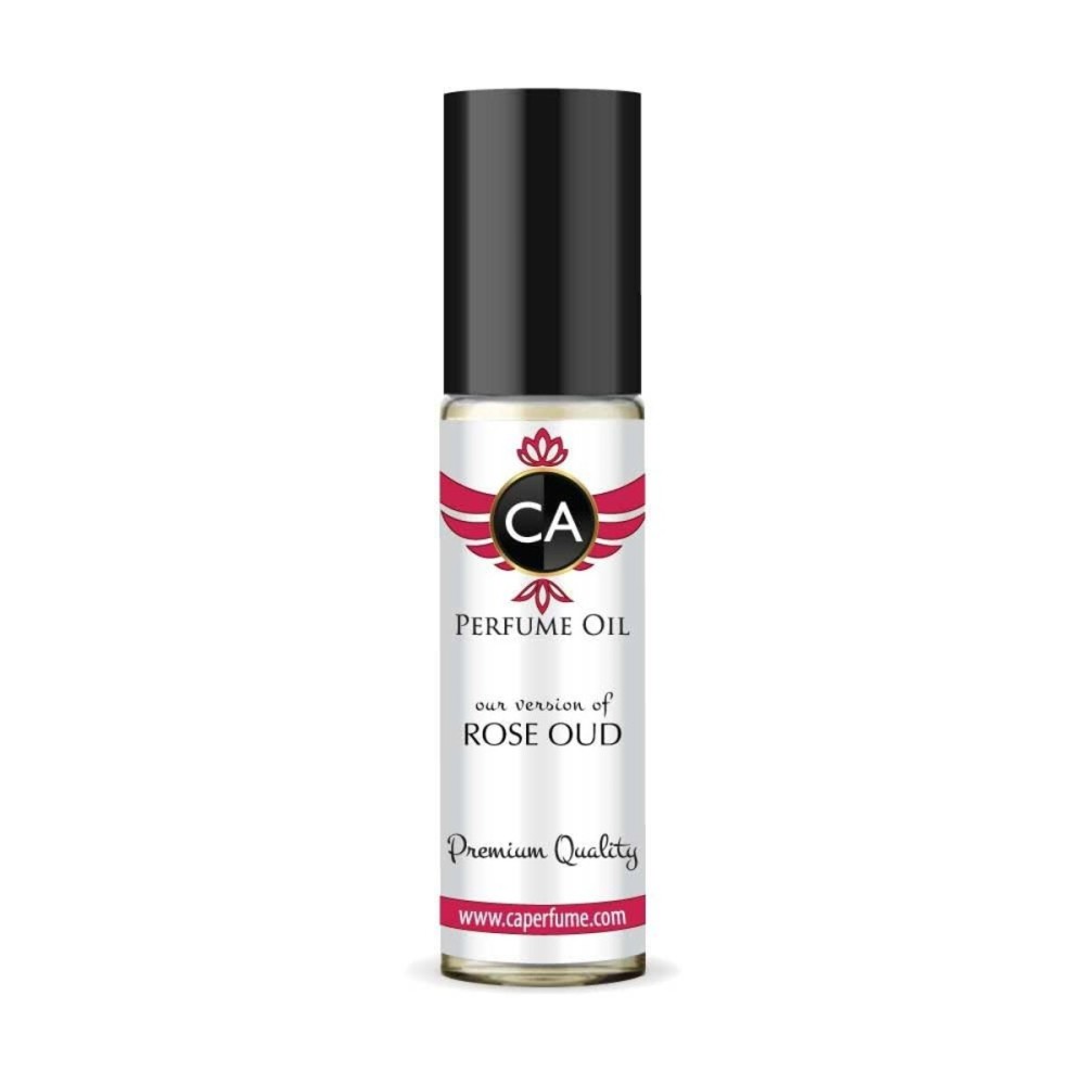 CA Perfume Impression of Rose Oud Unisex Fragrance Oil Amber Woody Scent Long Lasting Perfumes for Women & Men Travel Size TSA Ready Mini Parfum Body Oil Roll-on 0.33 Fl Oz 10ml