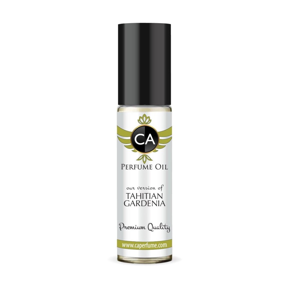 CA Perfume Impression of Tahitian Gardenia Unisex Eau De Parfum Floral Scent Long Lasting Unisex Fragrance Travel Size TSA Ready for Day and Night Wear 0.33 Fl Oz 10ml