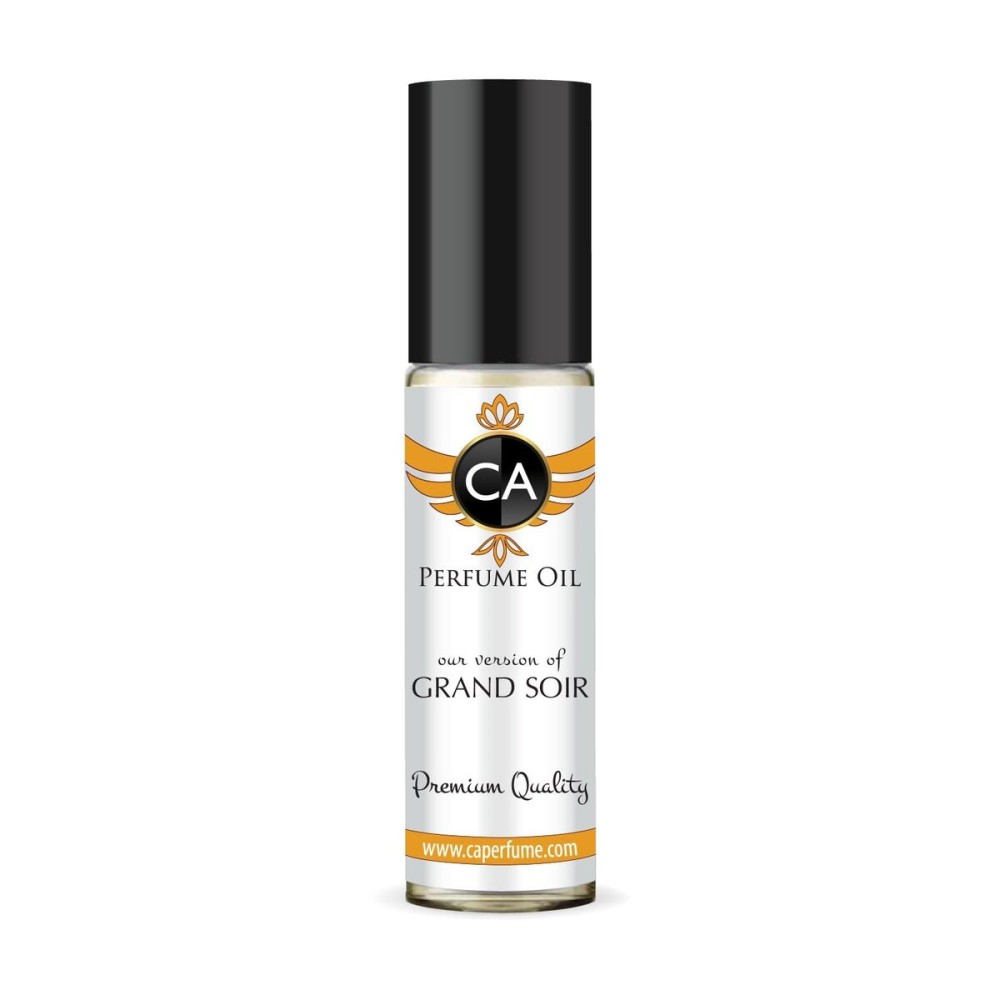 CA Perfume Impression of Grand Soir Unisex Eau De Parfum Amber Scent Long Lasting Unisex Fragrance Travel Size TSA Ready for Day and Night Wear 0.33 Fl Oz 10ml