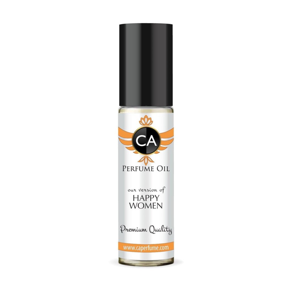 CA Perfume Impression of Happy Women Eau De Parfum Floral Fruity Scent Long Lasting Perfumes for Women Travel Size TSA Ready for Day and Night Wear 0.33 Fl Oz 10ml