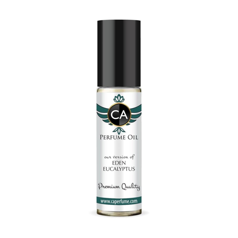 CA Perfume Originals Eden Eucalyptus Unisex Fragrance Oil Aromatic Spicy Scent Long Lasting Perfumes for Women & Men Travel Size TSA Ready Mini Parfum Body Oil Roll-on 0.33 Fl Oz 10ml