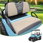 10L0L Golf Cart Seat Covers Universal for Yamaha G29 Drive2 Club Car DS Precedent Tempo Standard Front Seats, Breathable Mesh Bench Seat Cover, No Drilling Seat Cushion - All-Season Comfort