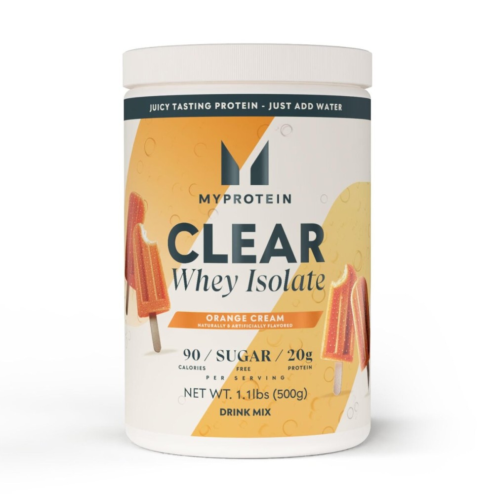 Myprotein Clear Whey Isolate Protein Powder, 20 Servings (1.1lbs) Orange Cream, 20g Protein per Serving, Naturally Flavored Drink Mix, Daily Protein Intake for Superior Performance