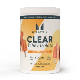 Myprotein Clear Whey Isolate Protein Powder, 20 Servings (1.1lbs) Orange Cream, 20g Protein per Serving, Naturally Flavored Drink Mix, Daily Protein Intake for Superior Performance