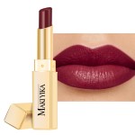 MAKI YIKA Moisture Dark Brown Lipstick for Women Hydrate Tinted Lip Balm for Dry Cracked Lips Dark Burgundy Glossy Lip Color Juicy Finish, MA071 Maduro Brown