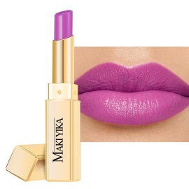 MAKI YIKA Moisture Purple Lipstick for Women Hydrate Tinted Lip Balm for Dry Cracked Lips Glossy Lilac Lip Color Juicy Finish, MA070 Sweet Lilac