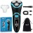MAX-T Electric Razor for Men with Pop-Up Trimmer, IPX7 Waterproof Electric Shaver, 3D Rotary Shaver, Rechargeable Cordless Shavers for Men, Type-C, 120Mins Runtime, Plug & Play