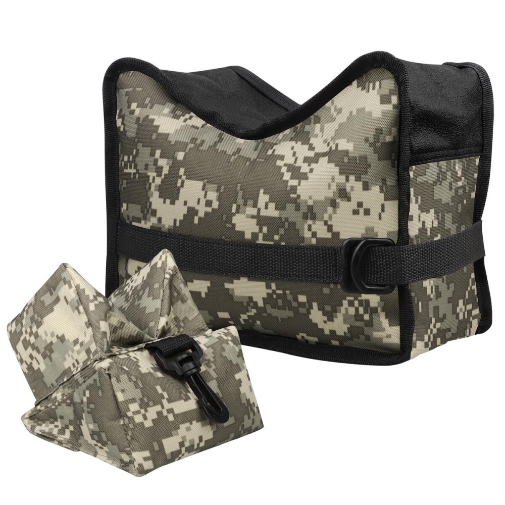 Twod Shooting Rest Bags, Shooting Bag, Rest Front Rear Support Sandbag Stand Holders with 600 Denier Polyester for Rifle Hunting-Camo Grey