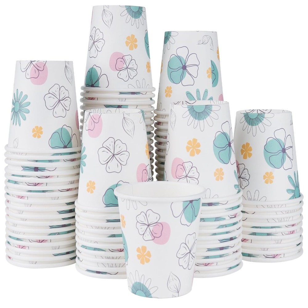 Lamosi 5 oz Paper Disposable Cups 300 Pack, Small Bathroom Mouthwash Drinking Cup for Water, Coffee, Sample, Tasting and Dessert
