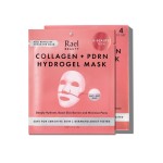 Rael Collagen PDRN Hydrogel Face Masks - Deep Hydration with Salmon PDRN, Collagen, Peptide, and Hyaluronic Acid, Anti-Slip, Korean Skin Care (4 Count)