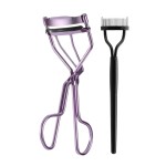 Acavado Professional Eyelash Curler with Lash Comb - Award-Winning Design - Pinch-Free, Effortless Curl for a Lash-Lift Effect in Seconds, Perfect for Home or Travel, Purple