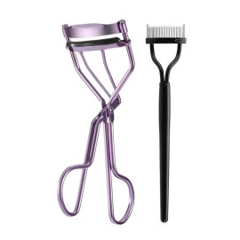 Acavado Professional Eyelash Curler with Lash Comb - Award-Winning Design - Pinch-Free, Effortless Curl for a Lash-Lift Effect in Seconds, Perfect for Home or Travel, Purple
