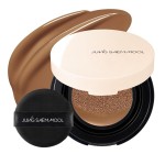 JUNG SAEM MOOL [ Mini ] Essential Skin Nuder Cushion Mini 36N Almond 0.17 Fl Oz, Natural Radiant Finish Cushion Foundation with Buildable Coverage, Lightweight Texture, Korean Foundation Makeup