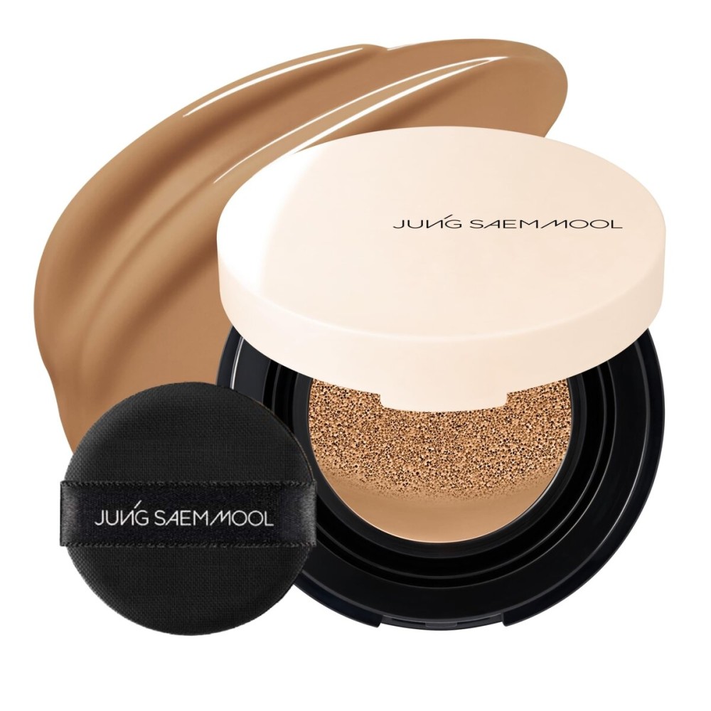 JUNG SAEM MOOL [ Mini ] Essential Skin Nuder Cushion Mini 30N Amber 0.17 Fl Oz, Natural Radiant Finish Cushion Foundation with Buildable Coverage, Lightweight Texture, Korean Foundation Makeup